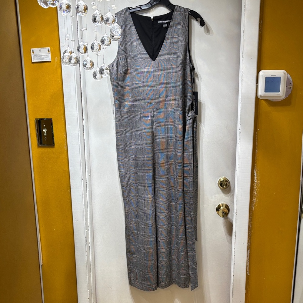 Karl Lagerfeld Gray and Orange jumpsuit